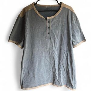 Henley style short sleeve t-shirt
